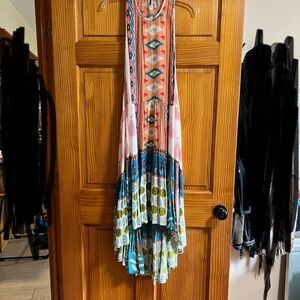 Anthro RAGA Albuquerque Nights Bohemian Southwest Beach Kaftan Maxi Dress Size S